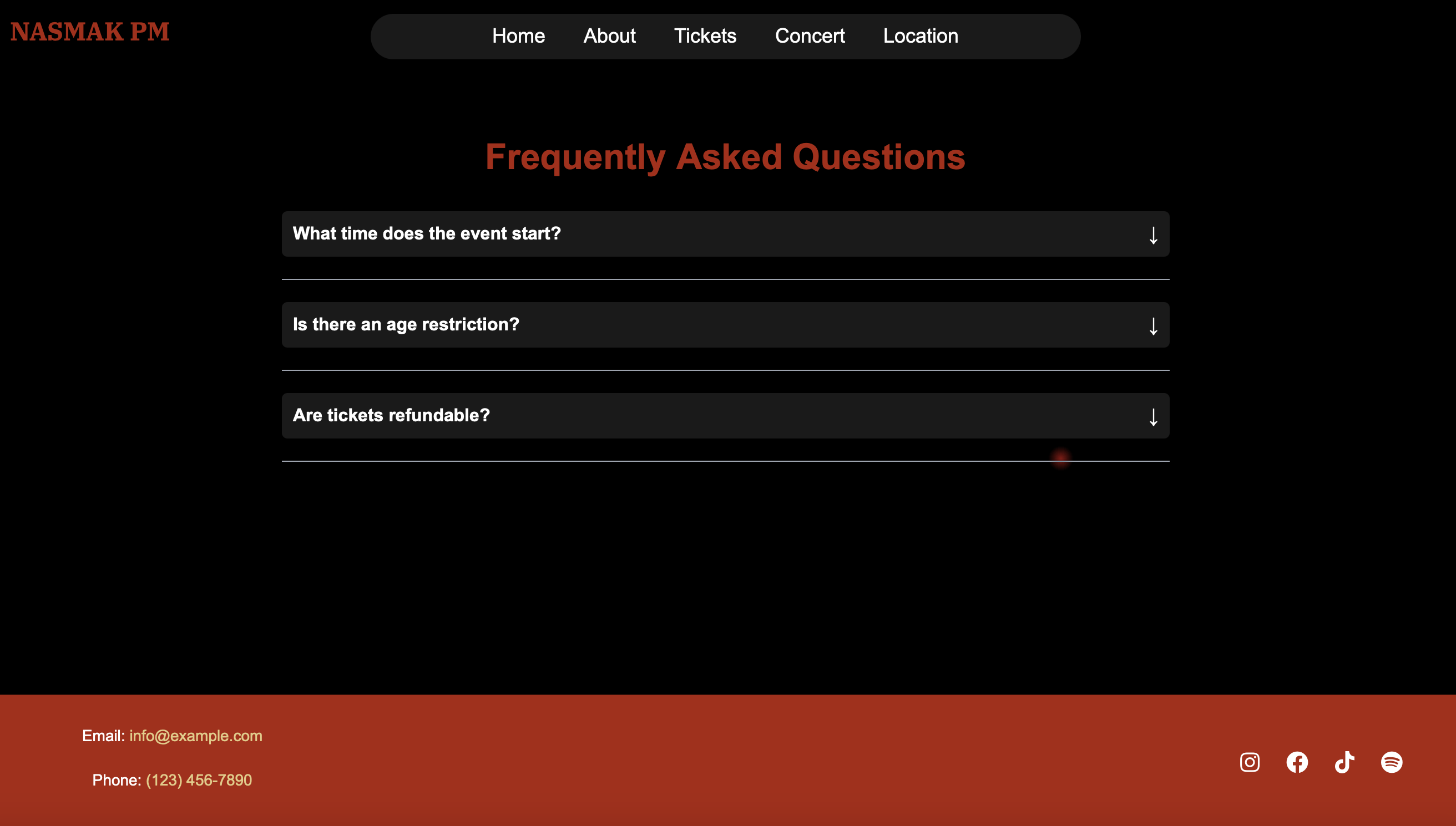 nasmak website design image